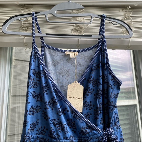 Hem & Thread Cottagecore Cami Strap True Summer Wrap Dress Large Maxi Dress - Picture 11 of 15